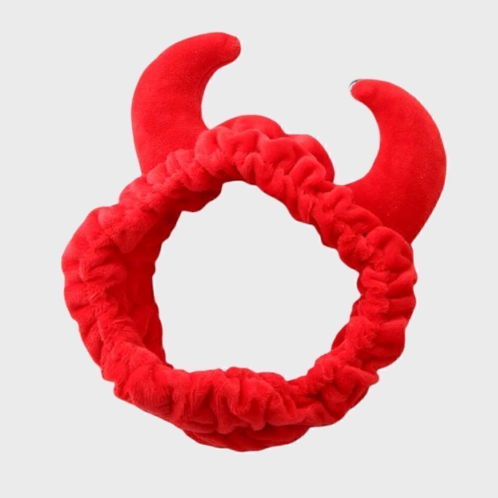 Red Devil Horn Headband Hair Make Up Accessory